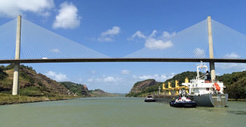 Panama's Centennial Bridge Crossing the Canal