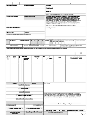 Air Waybill Form | Shipping Solutions