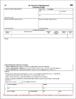 Certificate Of Origin Download Free