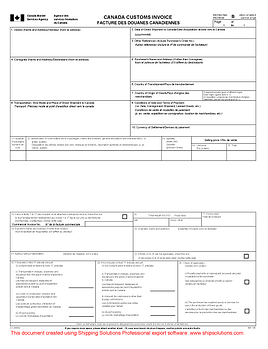 Download Export Invoice Forms
