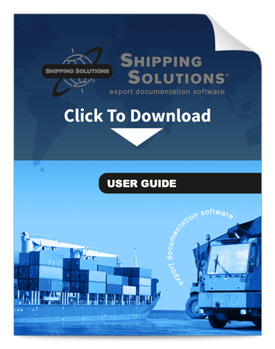 Shipping Solutions Export Documentation Software User Guide