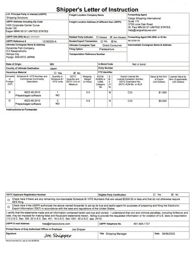SLI in NCBFAA Format Sample