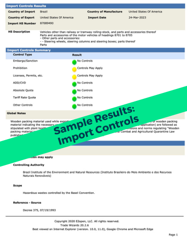 Shipping Solutions Import Controls Wizard