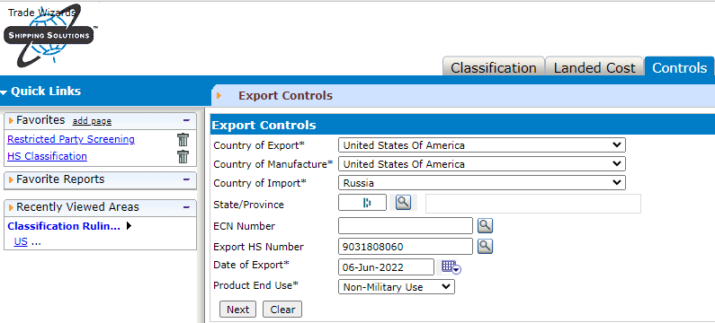 Russian Sanctions - Screen 1