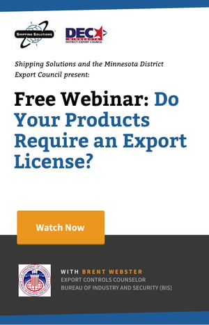 Webinar - Do You Products Require an Export License - Shipping Solutions