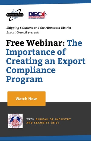 Webinar - The Importance of Creating an Export Compliance Program - Shipping Solutions