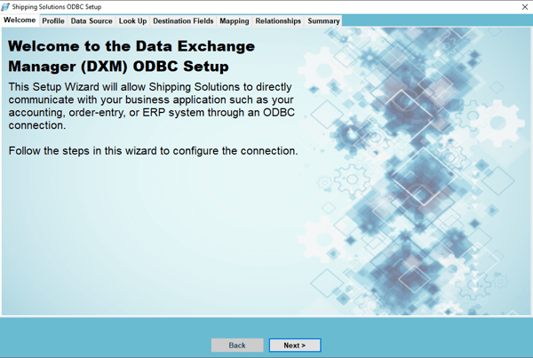 Setting Up the DXM Using an ODBC Connection | Shipping Solutions