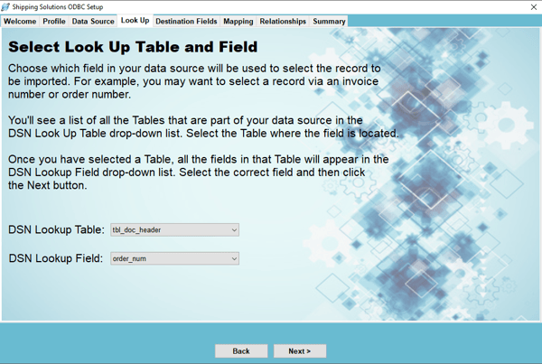 Select Look Up Table and Field