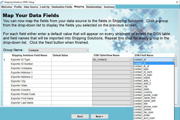Map Your Data Fields | Shipping Solutions