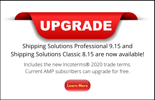 Shipping Solutions Professional version 9.15 update