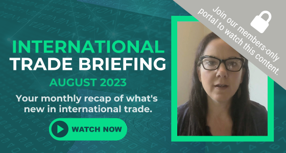 International Trade Briefing: August 2023 [Video]