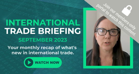 International Trade Briefing: September 2023 [Video]