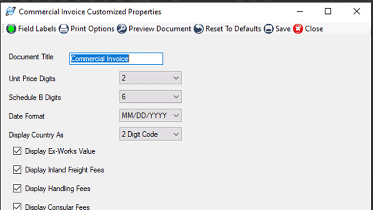 Displaying Schedule B Codes in Shipping Solutions Export Software