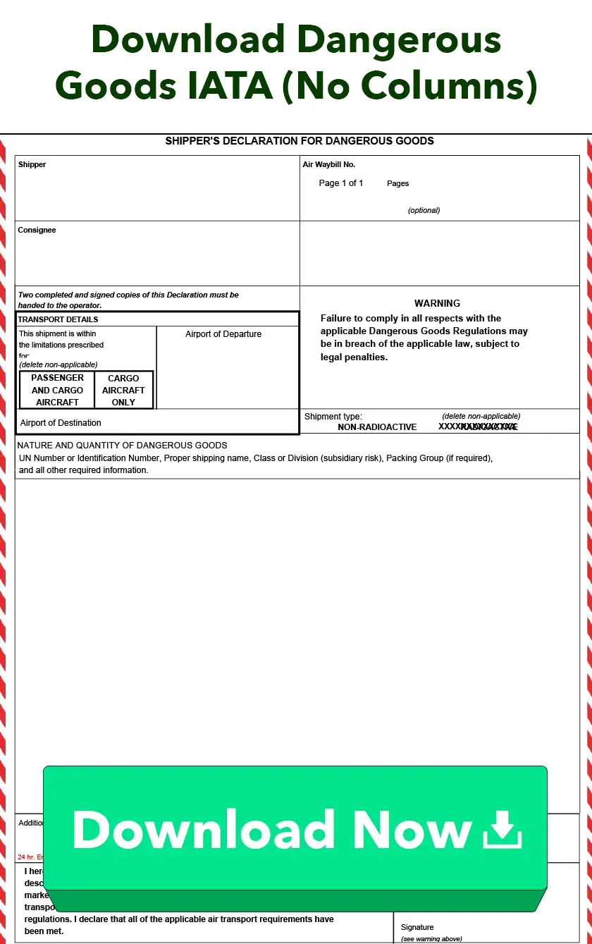 IATA DG (No Columns)