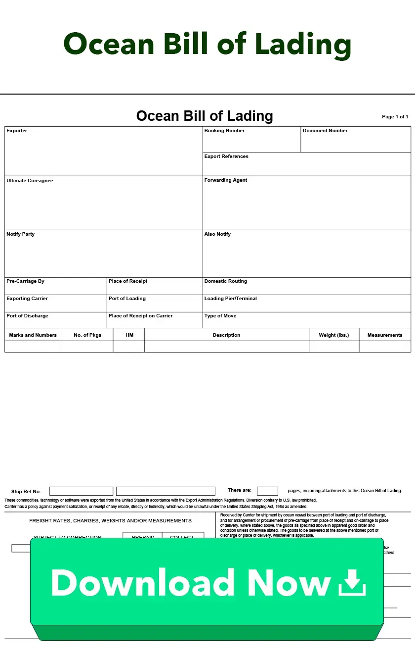 Ocean Bill of Lading