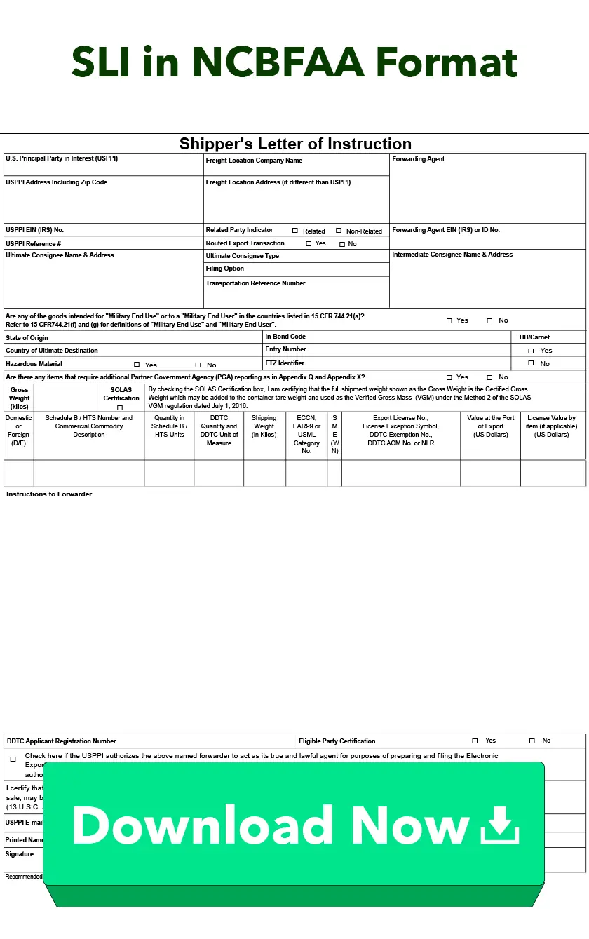 SLI in NCBFAA Format