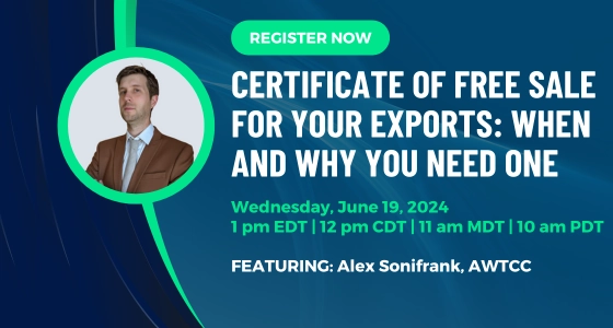 Certificate of Free Sale for Your Exports: When and Why You Need One - Register Now